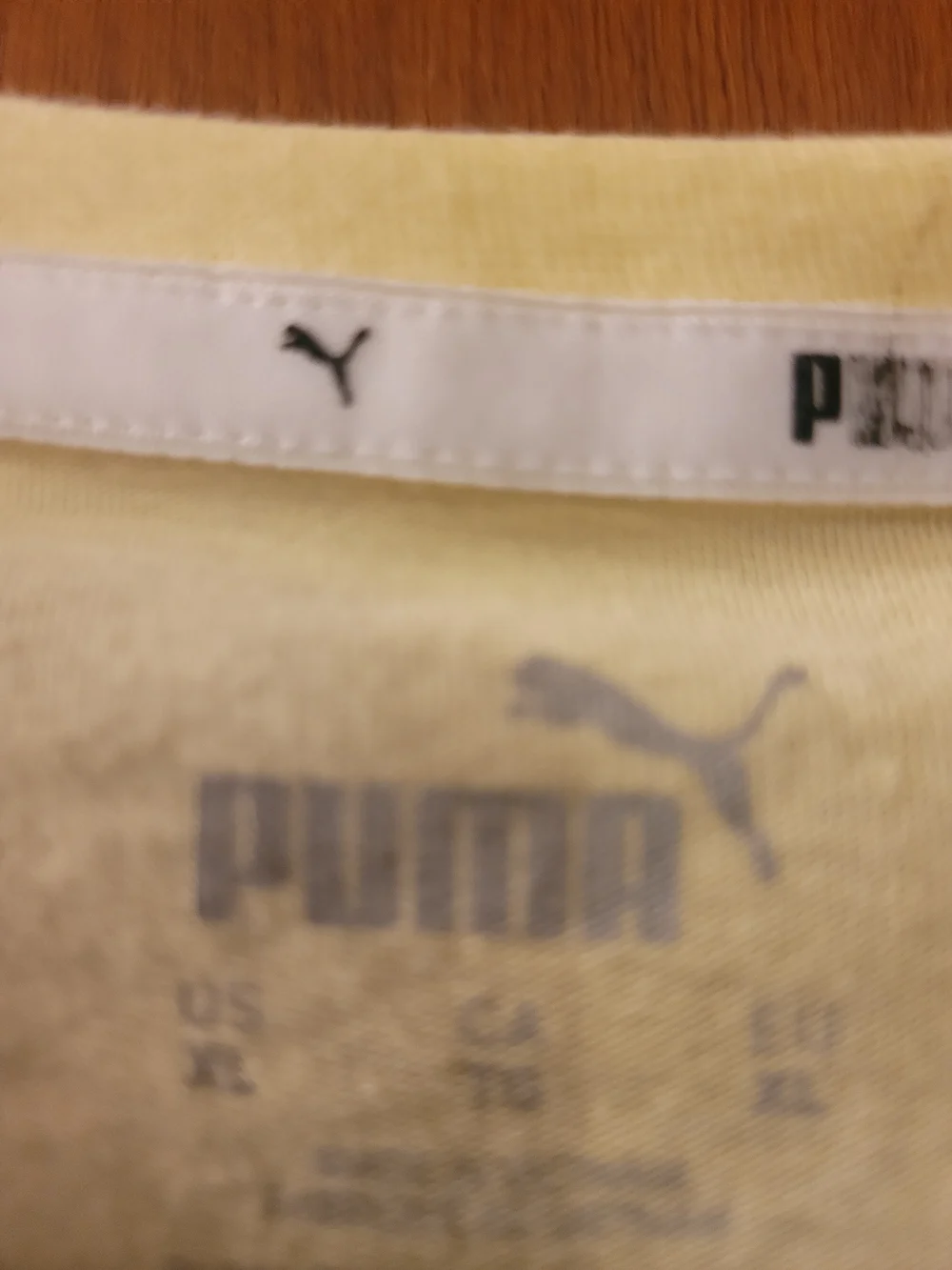 Puma Women's Light Yellow Crewneck Tee with White Logo - Picture 4 of 4